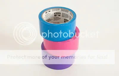 trang trí lọ hoa hồng băng keo dính màu 